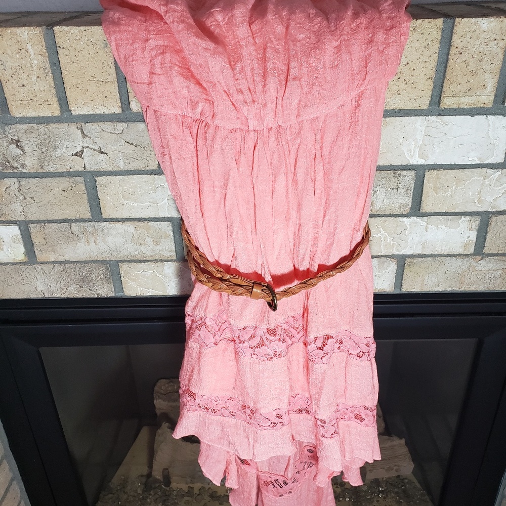 M Strapless Dress W/Belt